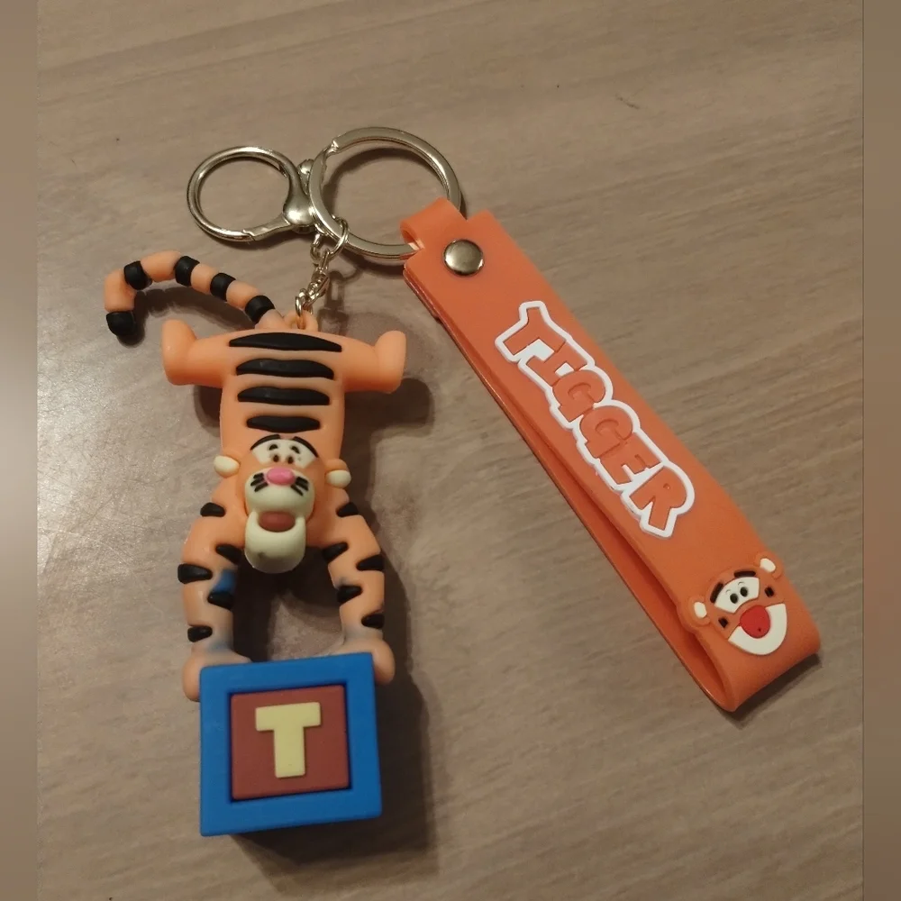 New Disney Tigger 3D Rubber Keychain | Winnie the Pooh Character Bag Charm